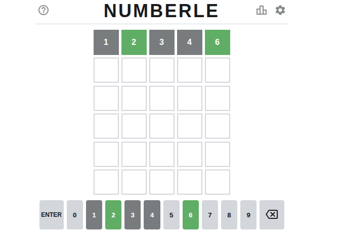 Entering a math equation in Numberle